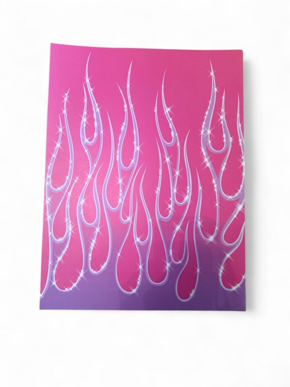 Vibrant Pink & Purple Flame Wall Art